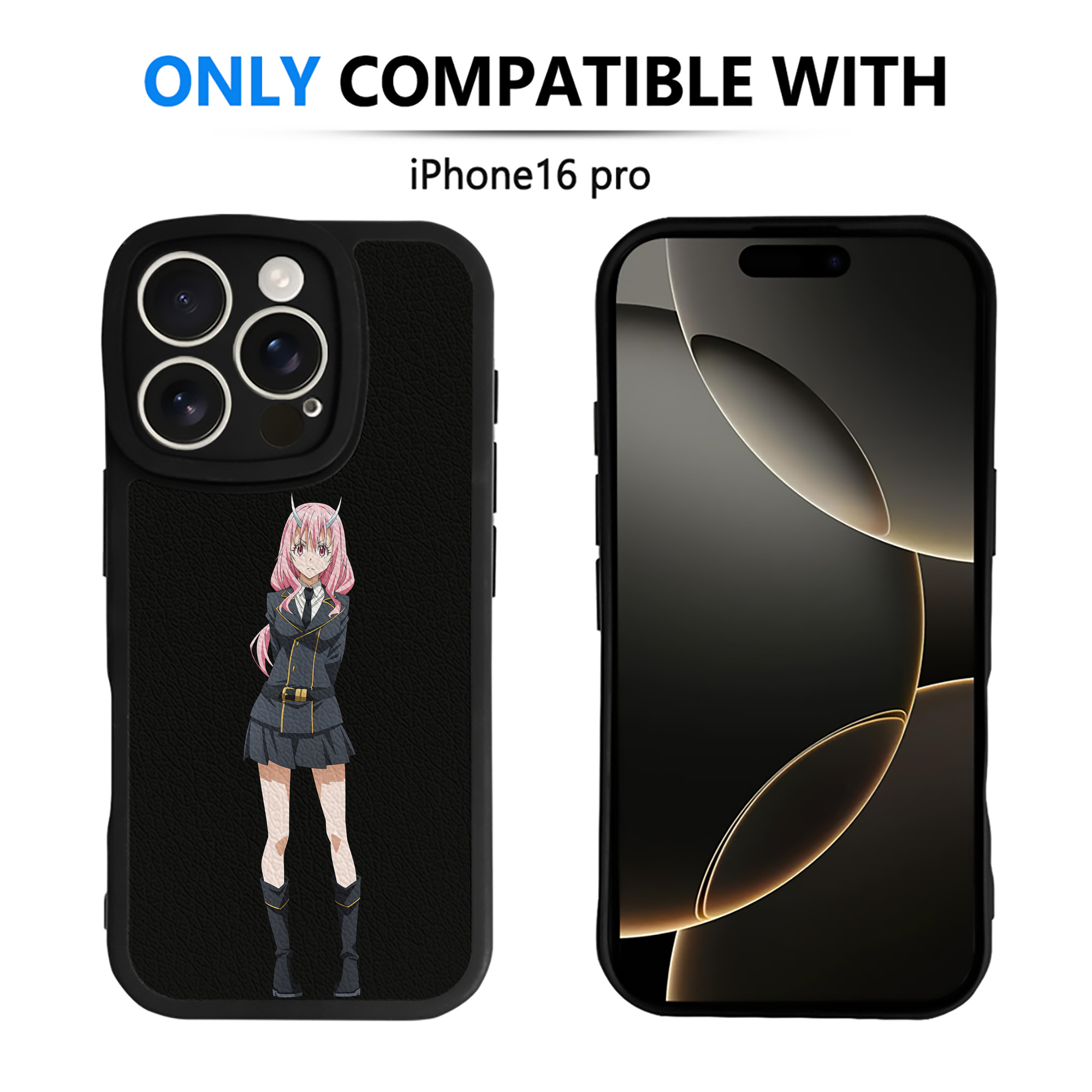 （画像用） 転スラ Regarding Reincarnated to Slime 【iPhone 16シリーズ対応】シリコンスマホケース（レザー調） 材質：シリコン